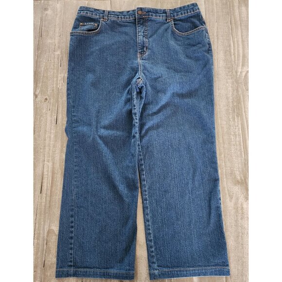 Kim Rogers Womens. Jeans Size 16 short Classic Fit Straight Leg Blue Denim - Picture 2 of 8